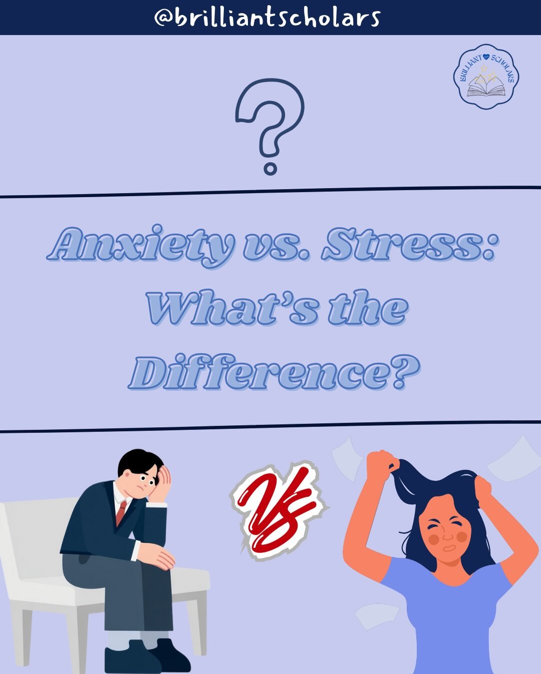 Not all worry is anxiety, and not all pressure is stress. Learn the difference so you can support your mind the right way!

#brilliantscholars #youthledorg #metalhealth