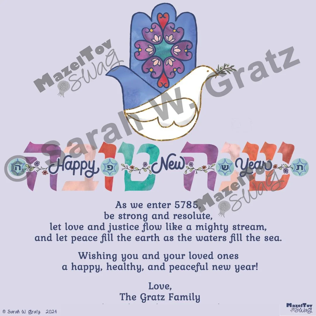 Happy New Year Hamsa Dove