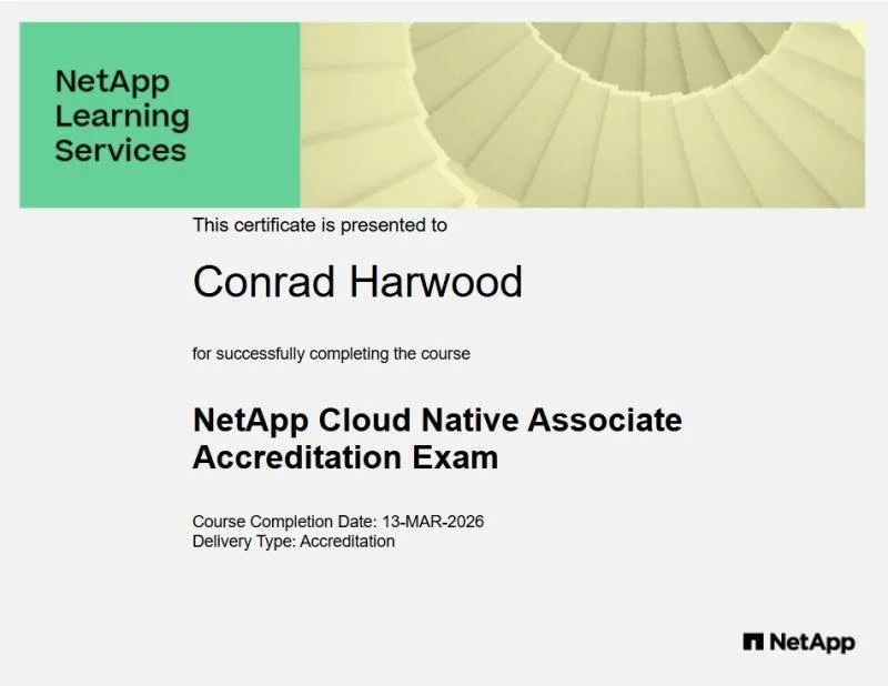 NetApp Accredited Cloud Native Associate Certification
