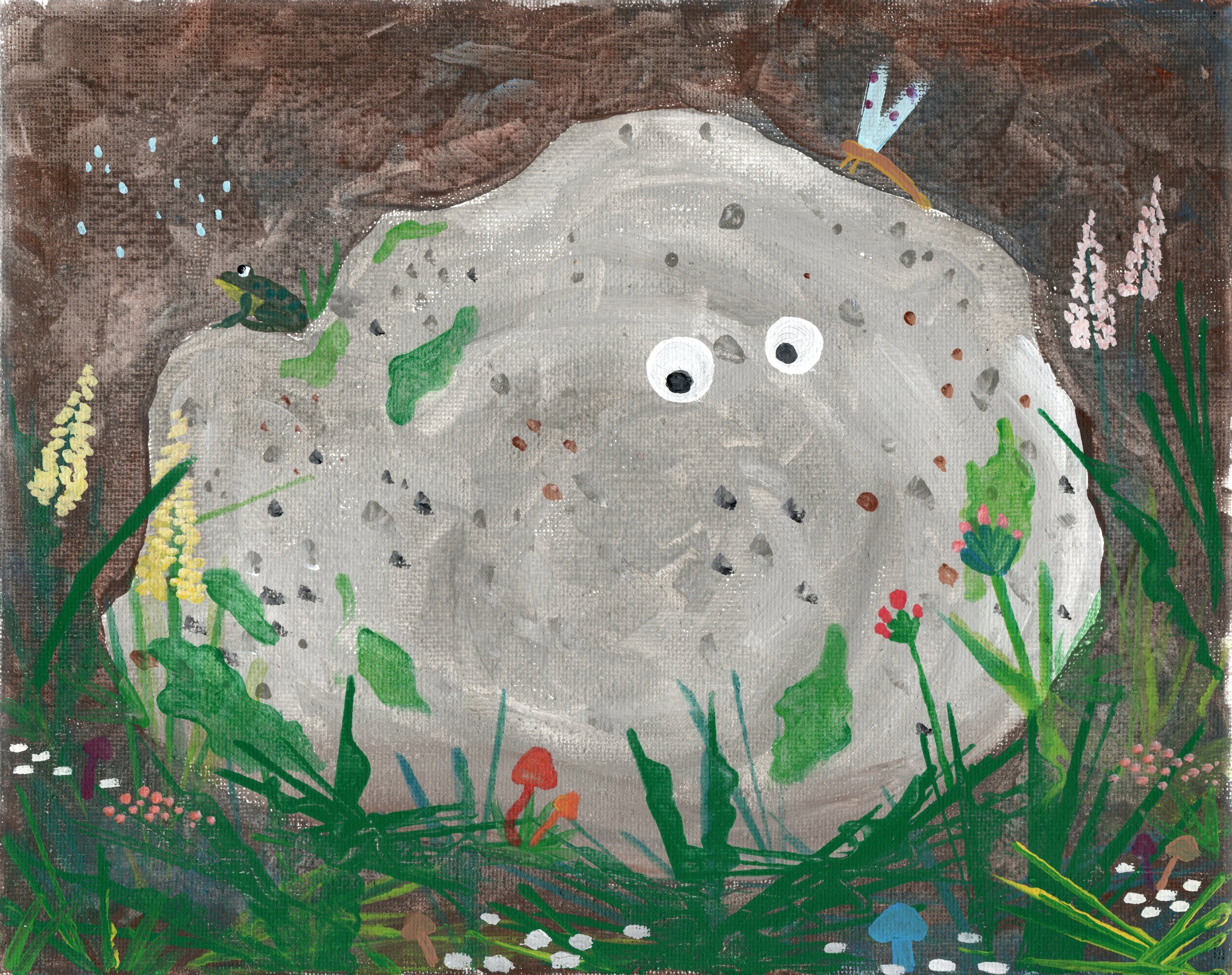 Acrylic on Canvas Caada Rock Scene Date Unknown~2.jpg