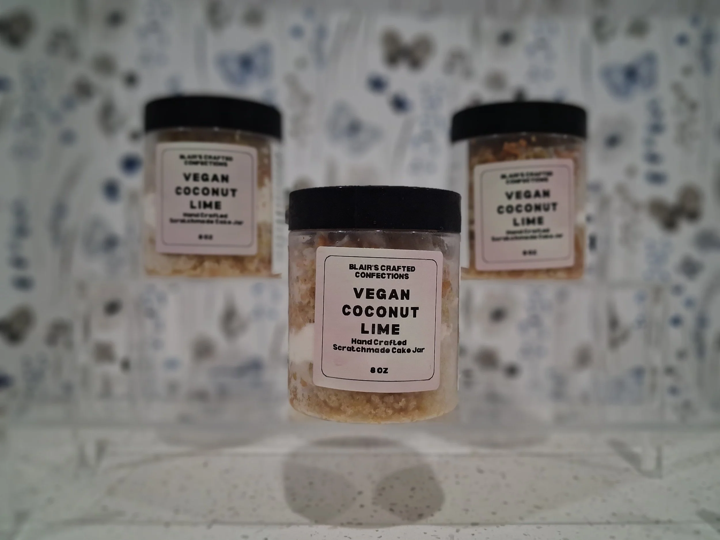 Vegan Coconut Lime Cake Jar 8 Ounce