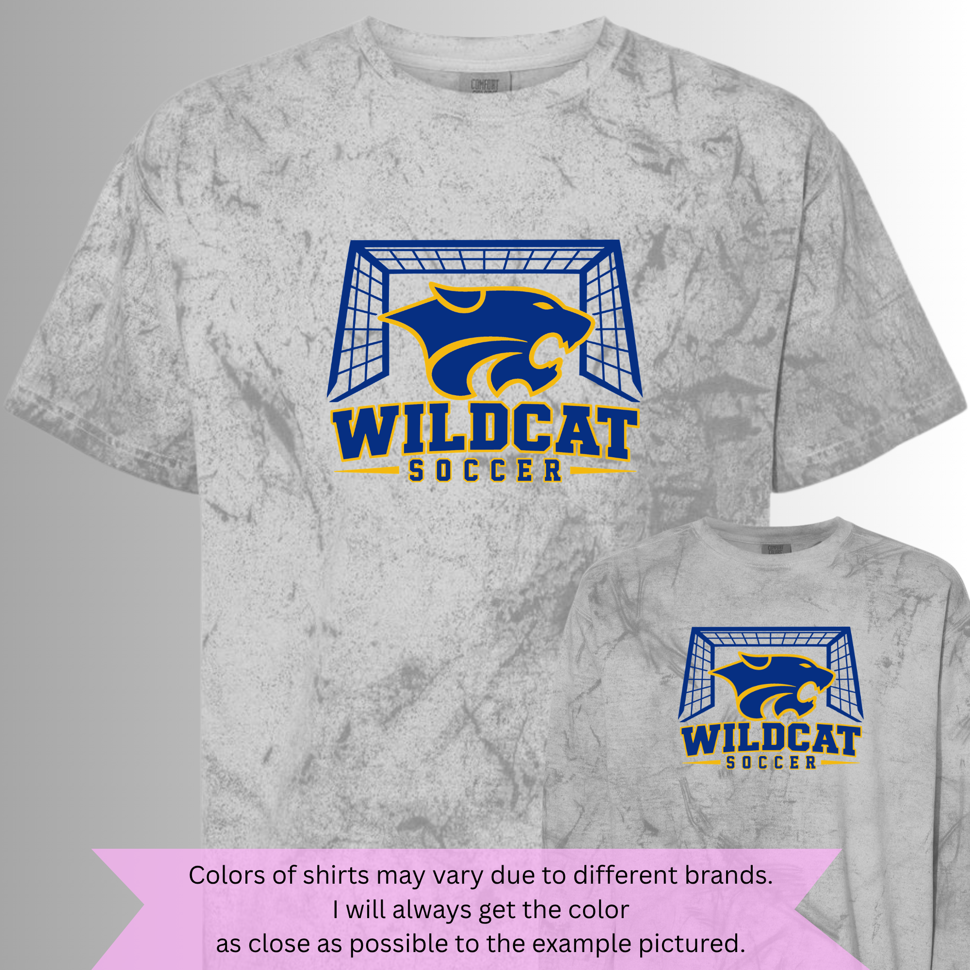 Wildcat Soccer Comfort Colors Colorblast - Smoke