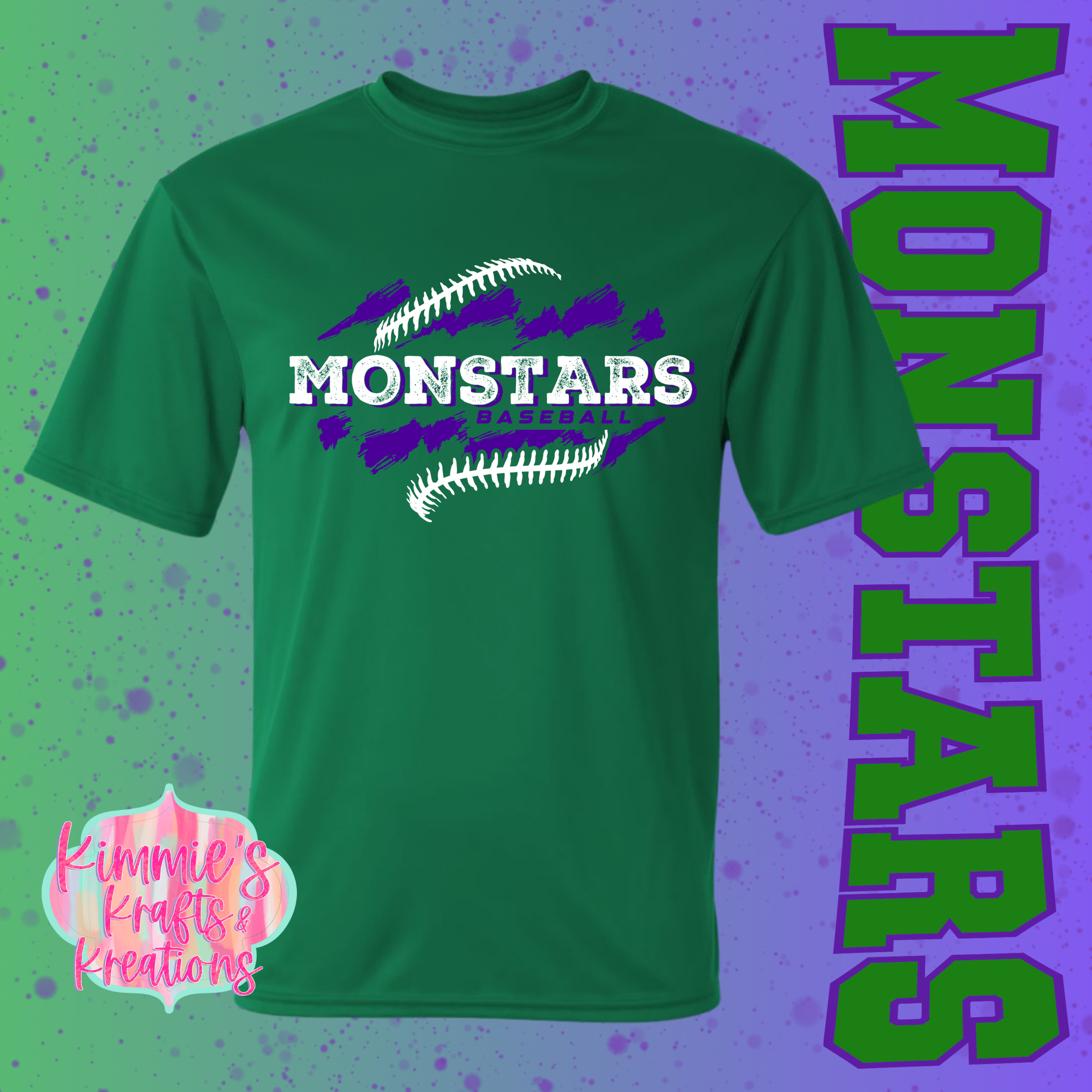 Monstars Baseball Distressed