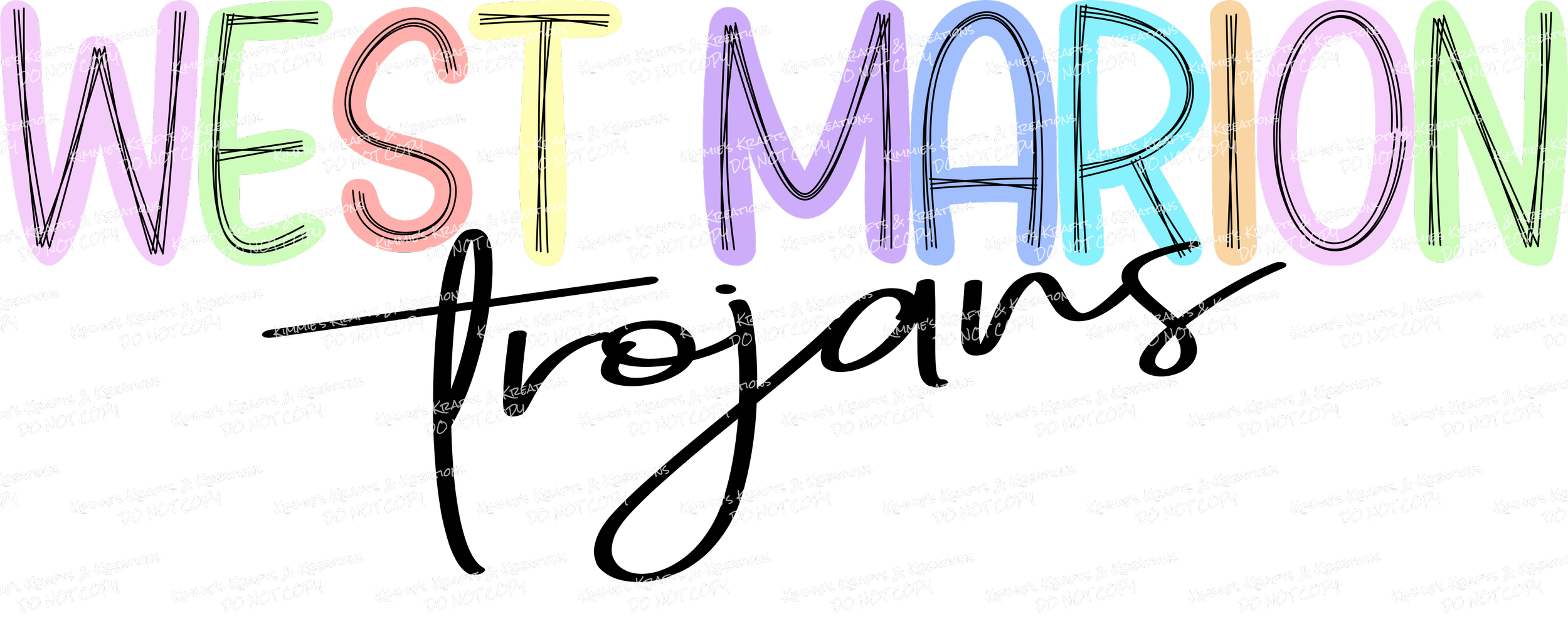 west marion trojans scribble font.png