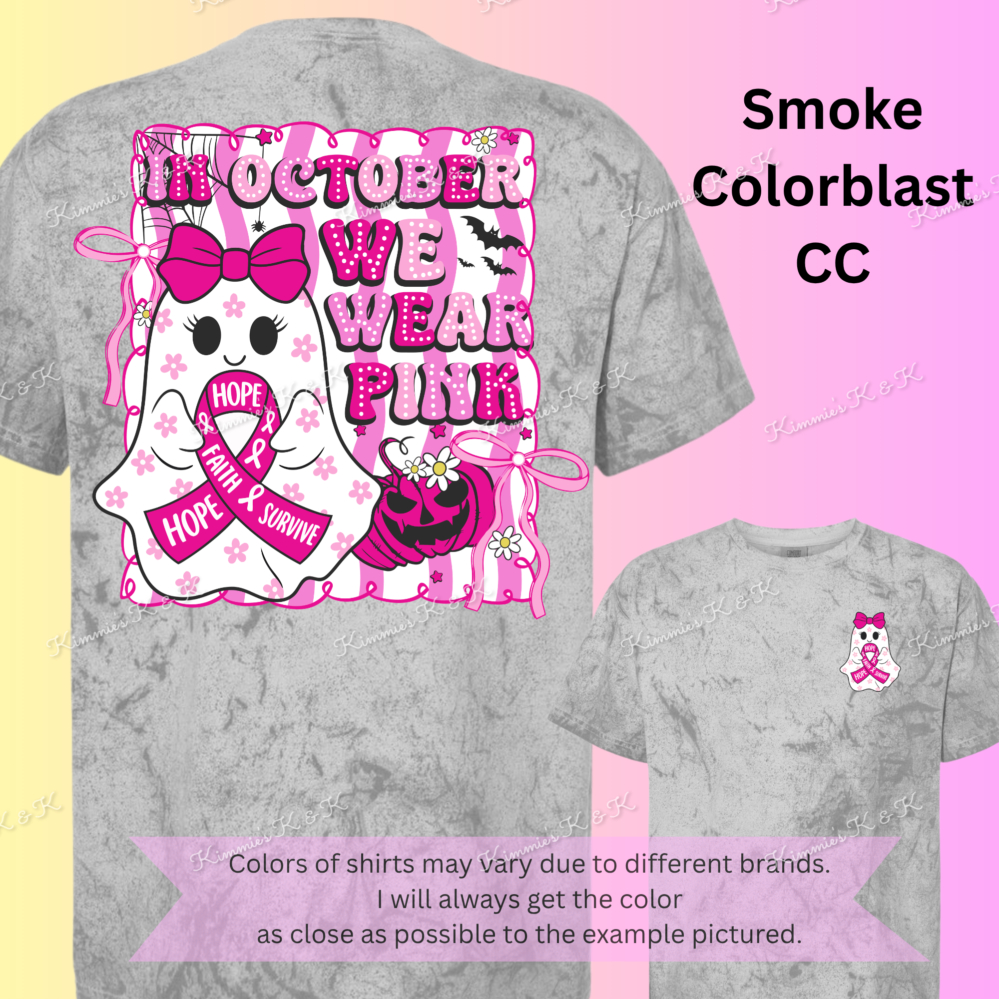 In October We Wear Pink Cute Ghost