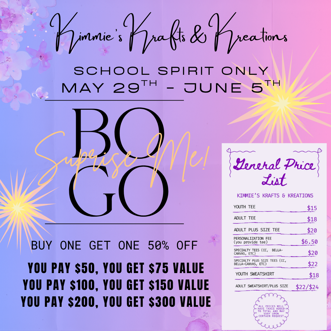School Spirit BOGO, Suprise Me!