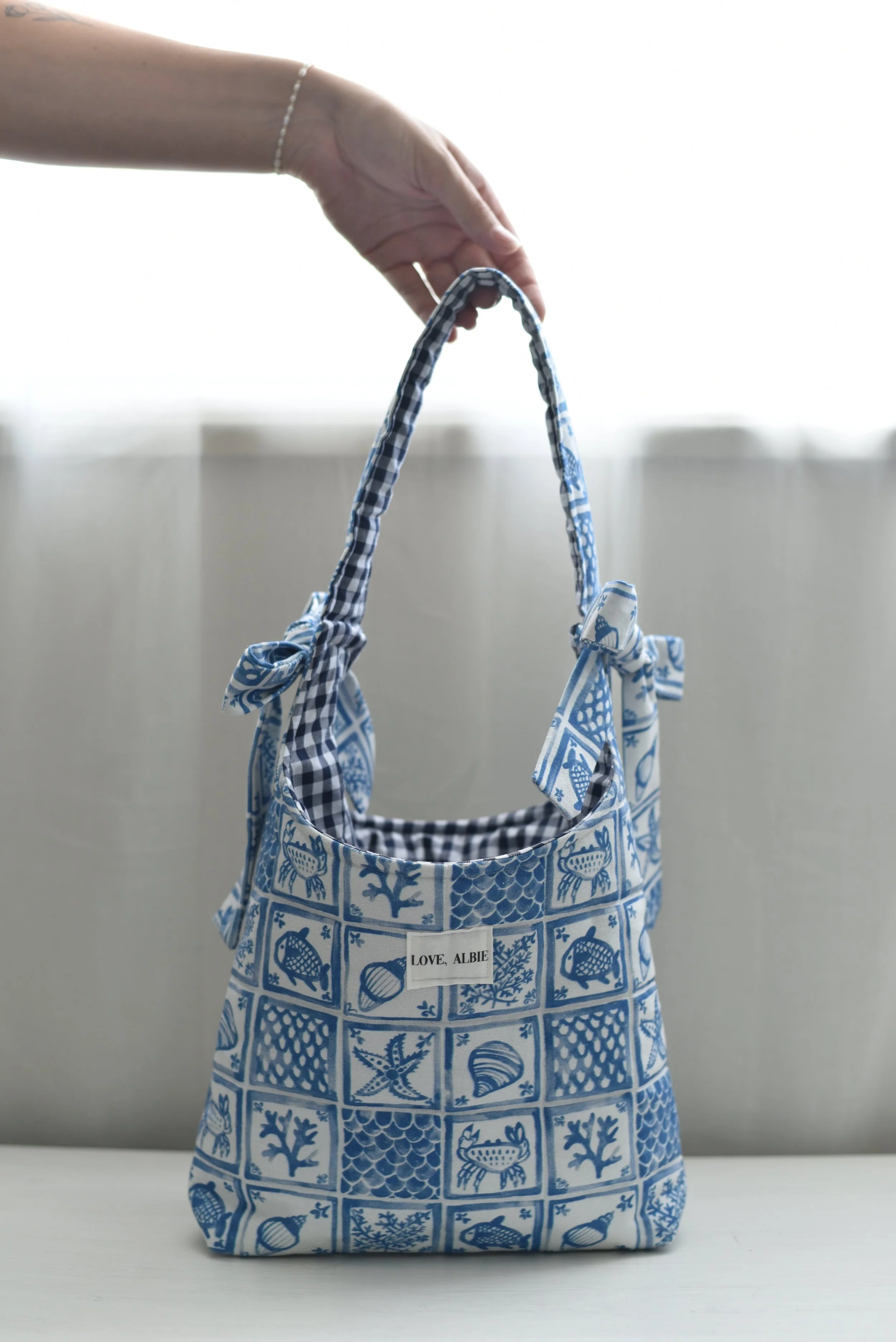 Bow Bag - blue sea