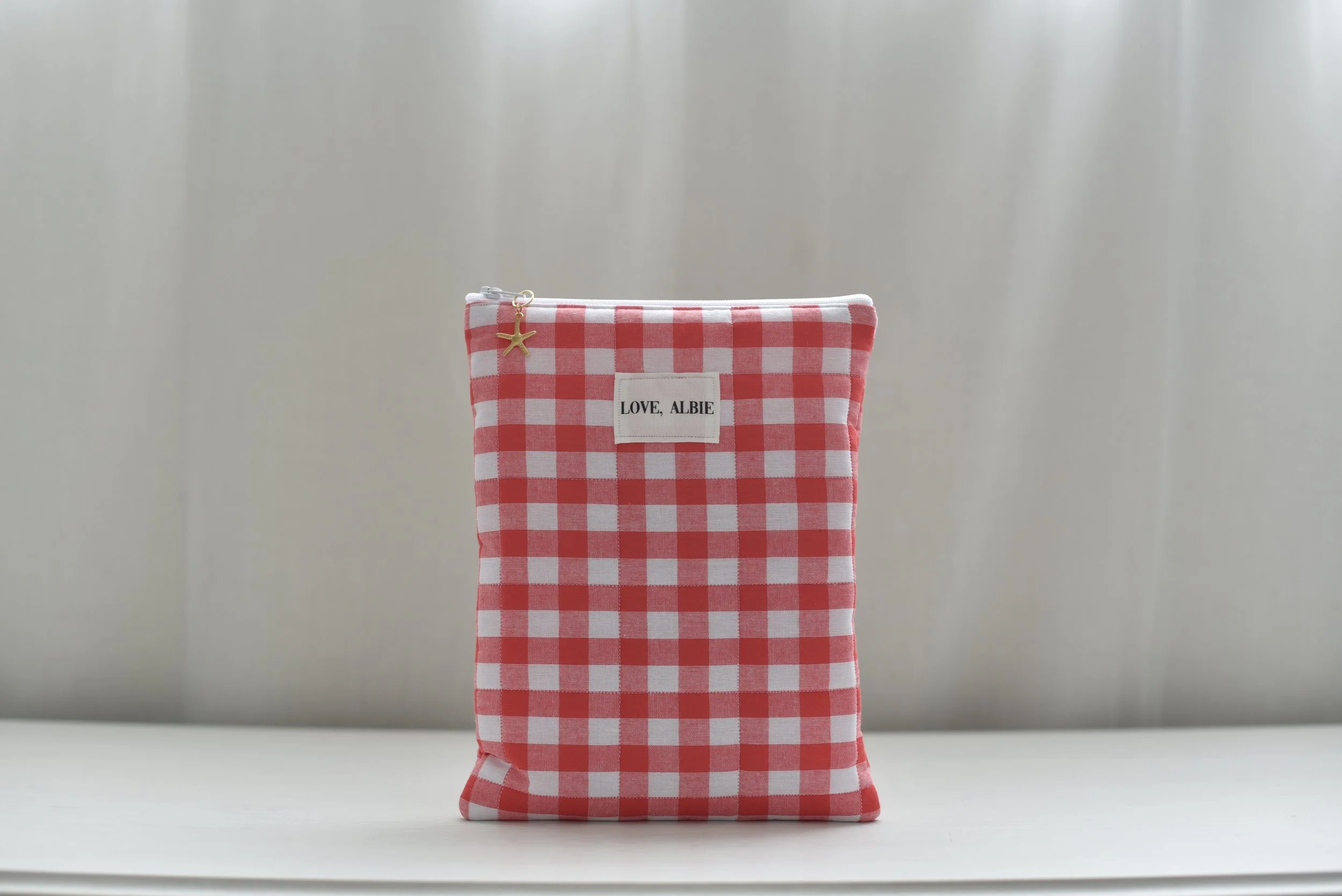 Red Gingham Kindle Sleeve