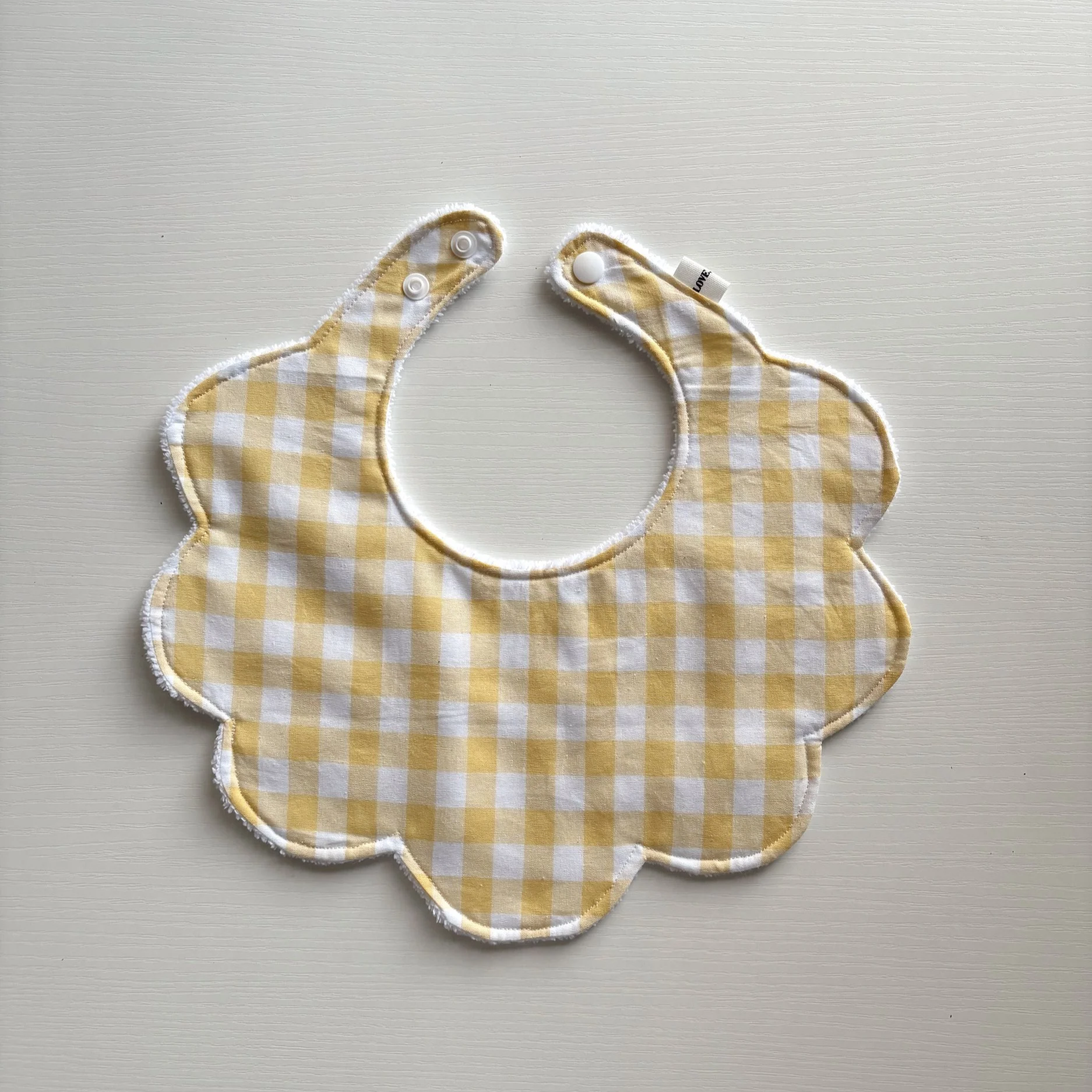 Yellow Gingham Bib