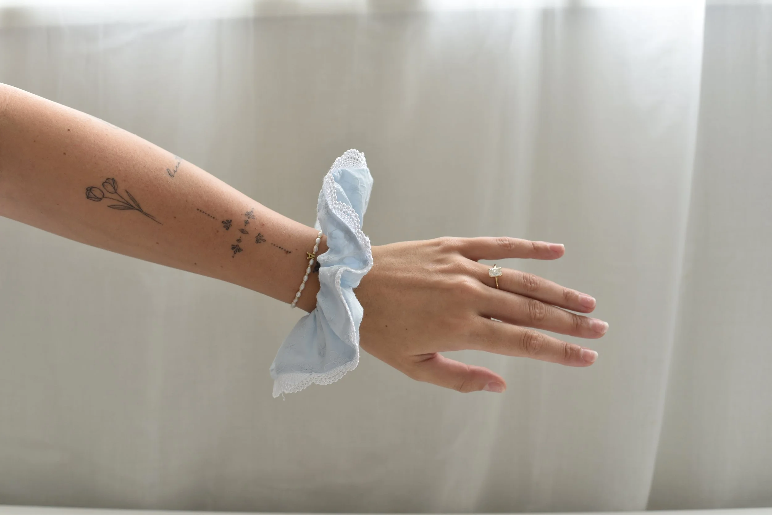 Bluebell Lace Scrunchie