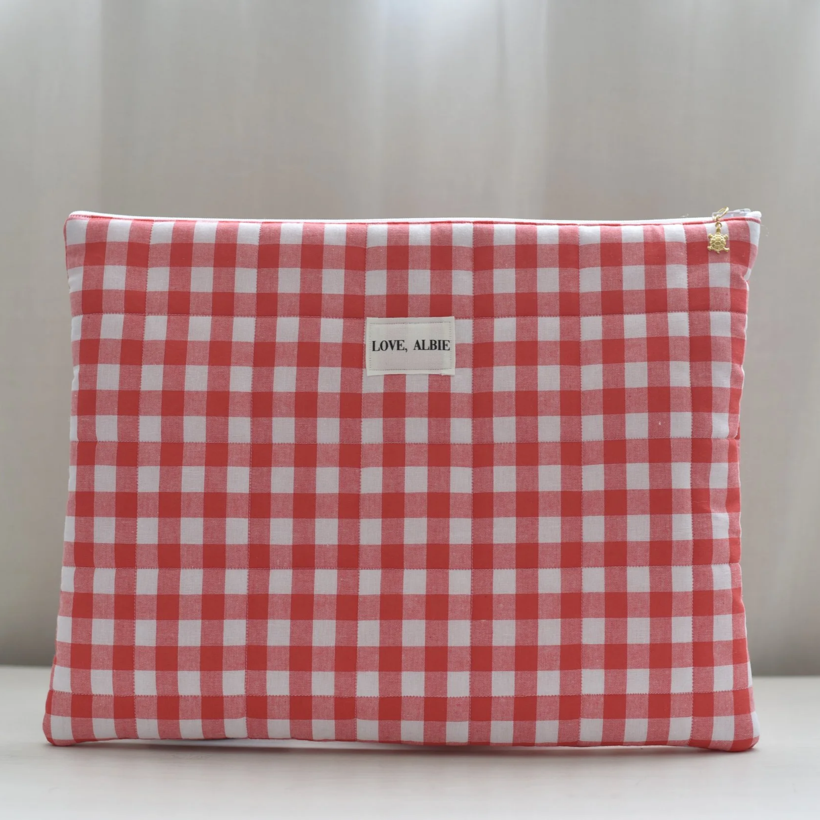Red Gingham 13 inch Laptop Sleeve