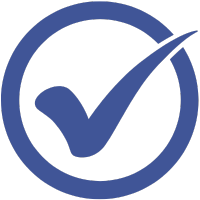 A check mark inside a circle, indicating approval or completion.