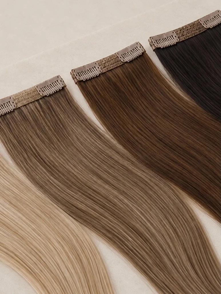 Did you know we offer Clip-In Extensions too? 🤍✨

Perfect for the girls who want instant length + volume without the upkeep of hand-tied extensions 👏🏼 Whether it&rsquo;s for occasional wear, vacations, date nights, or your WEDDING DAY 🤩💍

Availa