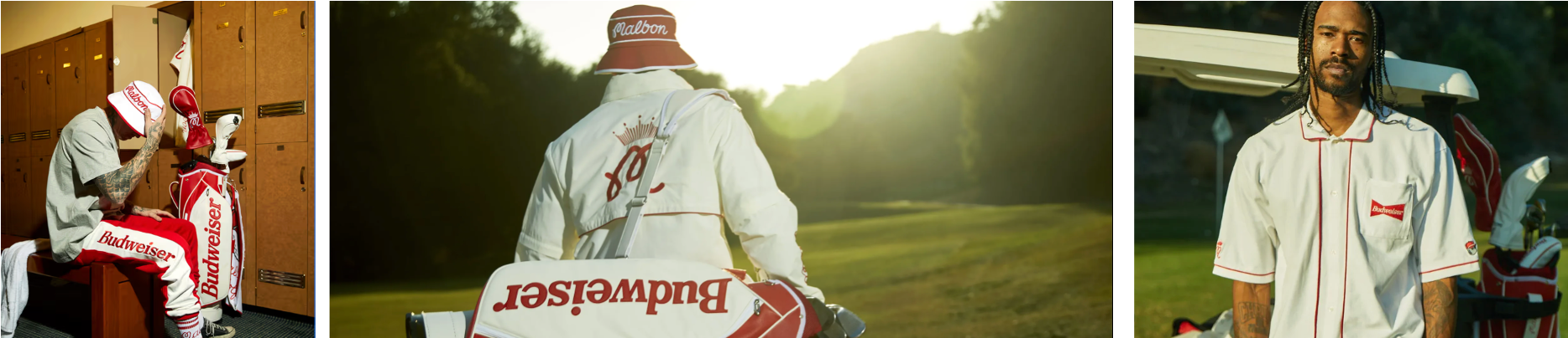 budweiser bud beer limited edition merch merchandise beer golf golfing malbon