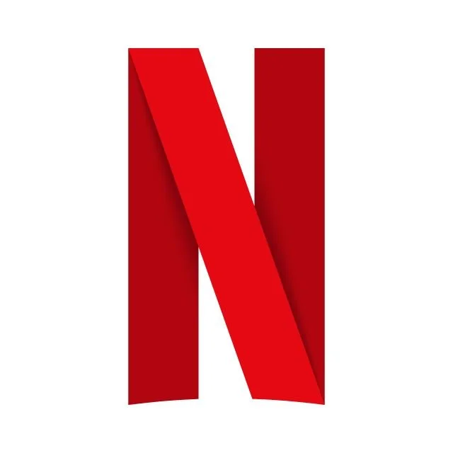 Red Netflix logo on a white background.