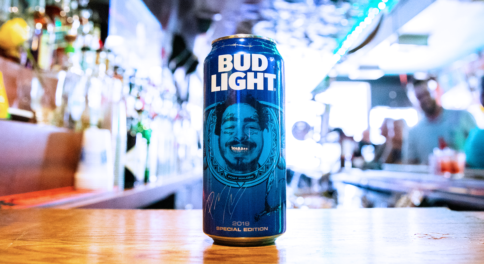 post malone austin richard post custom packaging limited edition packaging beer tall boy bud light brand partnership