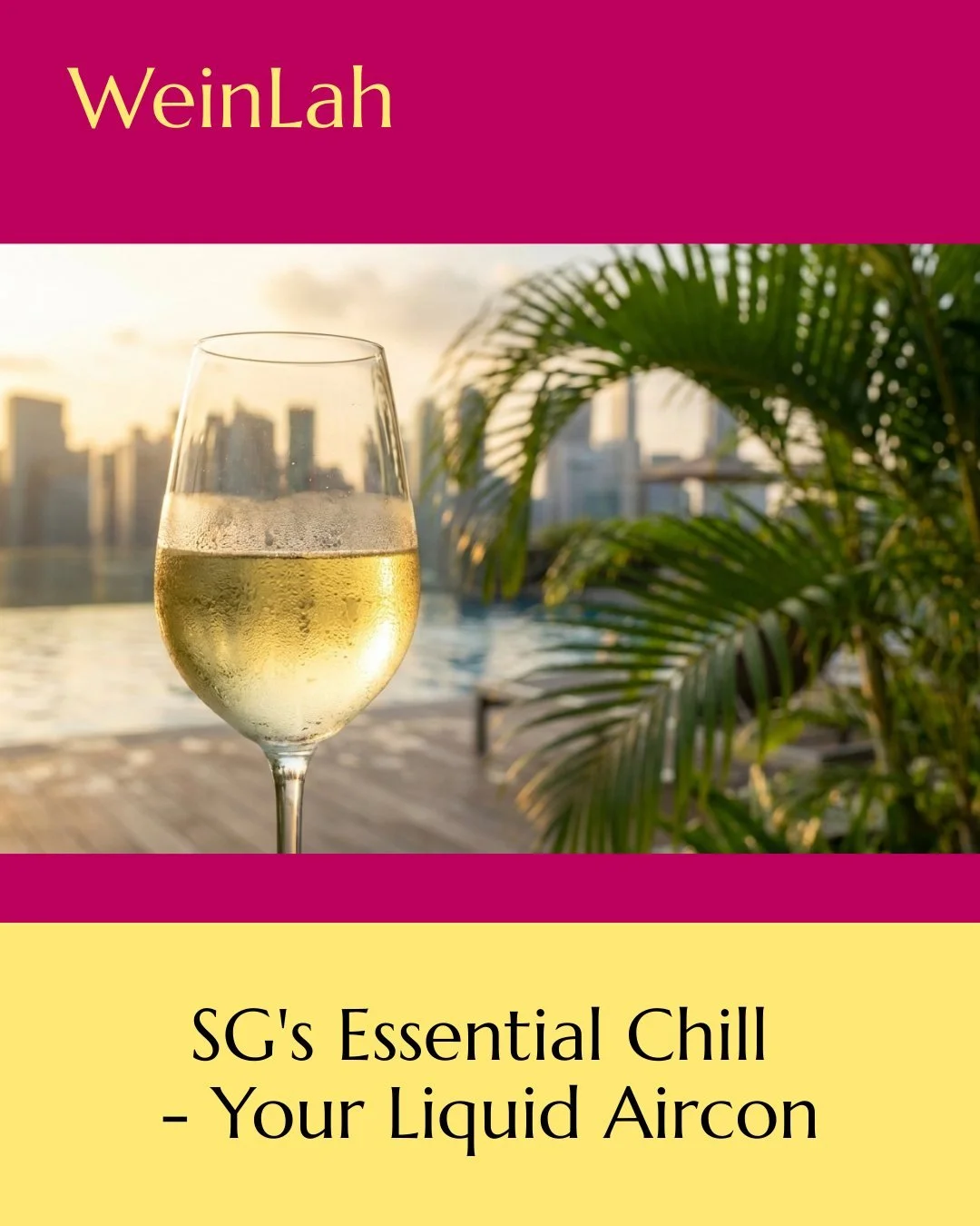 Unpopular opinion: Singapore&rsquo;s humidity is actually a blessing... for white wine lovers. 🥵➡️🥂

Hear me out. In cooler climates, white wine is nice. But in Singapore's eternal summer? It&rsquo;s essential.

When the air is thick and it's 32&de