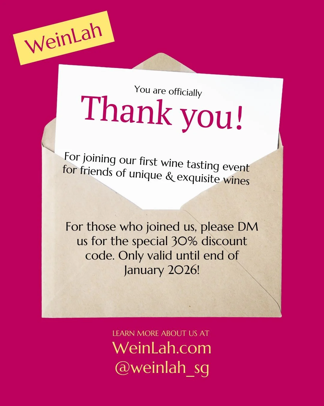 WeinLah&rsquo;s First Wine Tasting &mdash; thank you.

This Wednesday was our very first tasting, and we&rsquo;re still riding the energy. Great people, great questions, and even better bottles. If you came through, you helped set the tone for what W