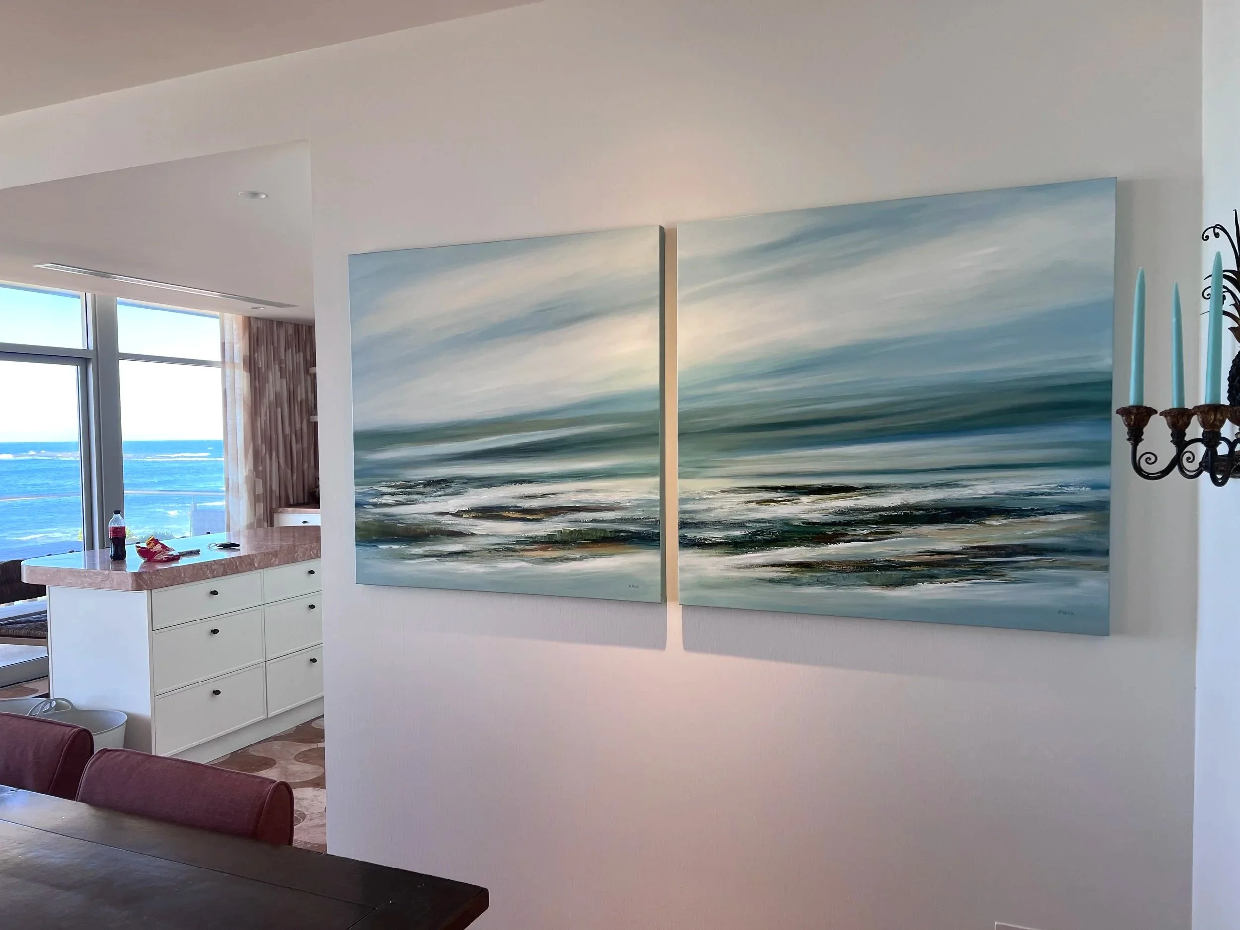 Seascape Diptych (Acrylic) | 2m x 1m | Sold
