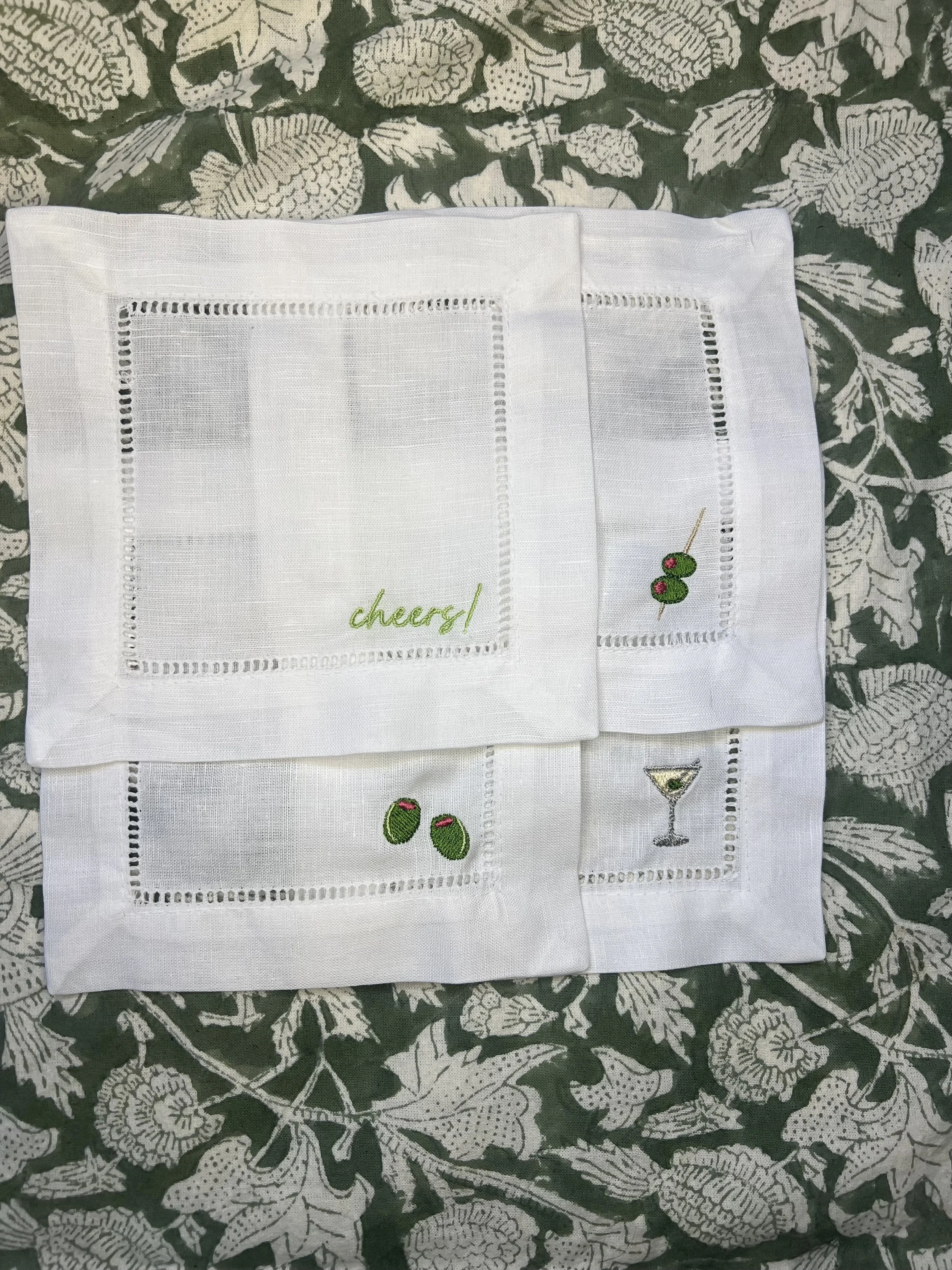 Martini Cocktail Napkin Set