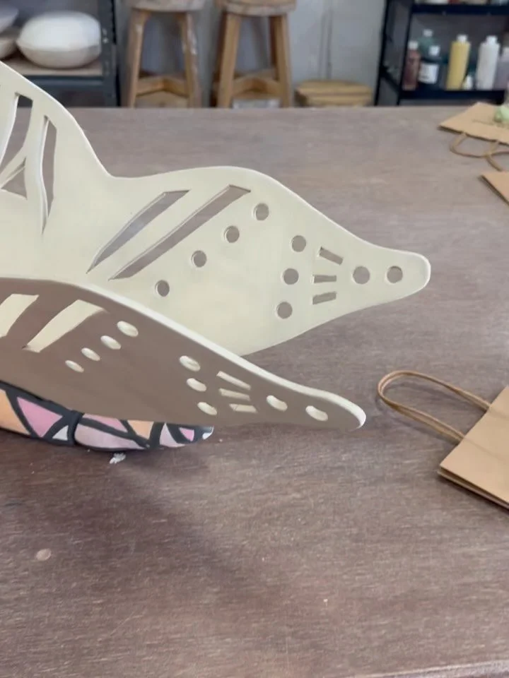 There has been a lot of interest in these wings and bodies as they&rsquo;ve been coming out of the kiln. Bron, a Maker&rsquo;s Club member, has been intricately carving and painting these by hand. And we have loved seeing the process and the evolutio