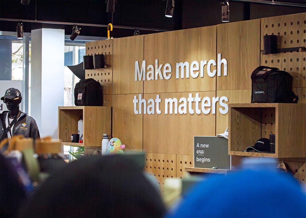 Signage inside Look Brilliant Perth showroom, reading 