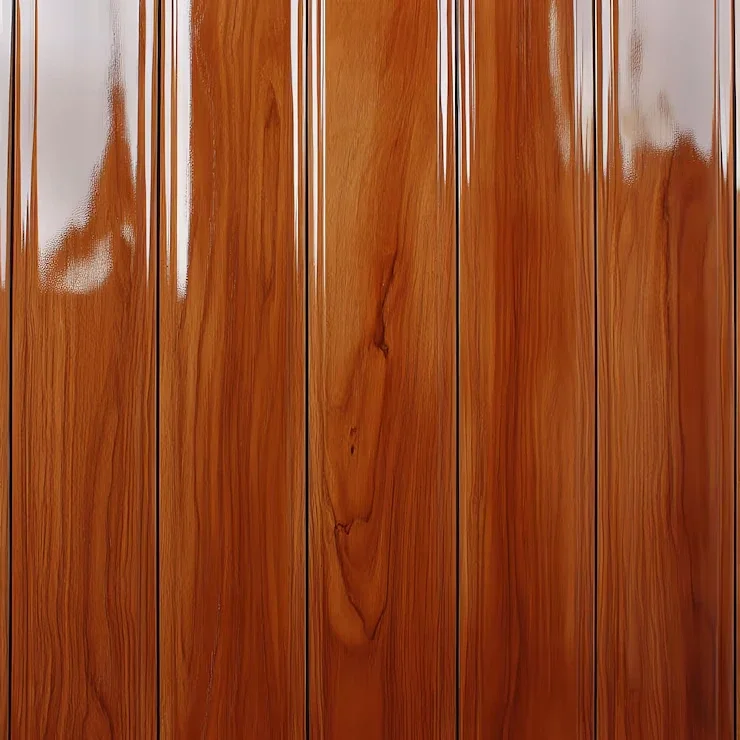 Polished Wooden Panel Texture With Rich Brown Tones Natural Grain