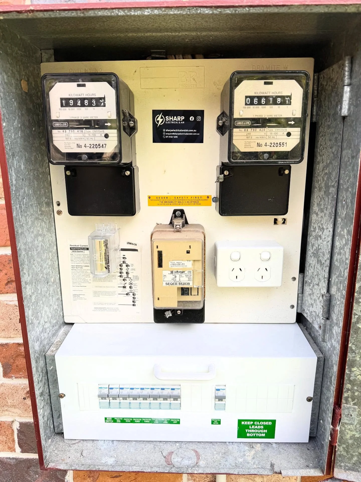 Switchboard upgrade today to ensure this house is safe and compliant this Christmas. Customer requested a few gpo&rsquo;s around the house too. 🎄🏡⚡️

#christmas 
#goldcoast 
#switchboard