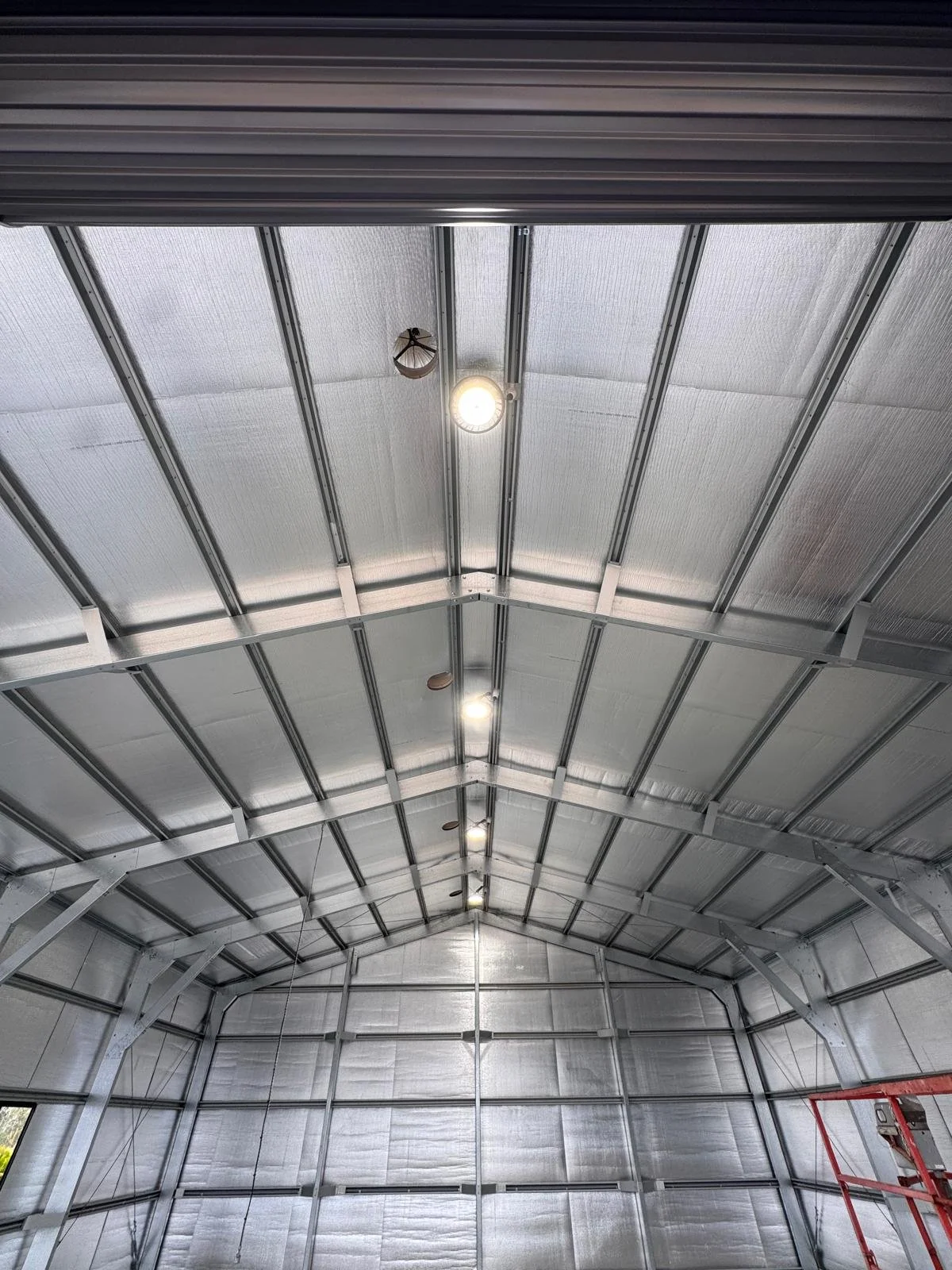 Commercial shed lighting installation by Sharp Electrical & Air across Brisbane, Sunshine Coast, and Gold Coast