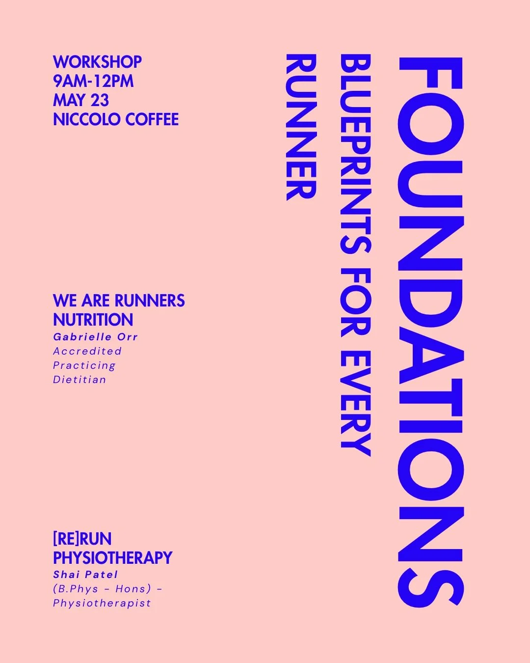 FOUNDATIONS is a collab workshop by @rerun_physiotherapy x @we.are.runners_nutrition 

It&rsquo;s hard to tune in when the social media noise is so loud. We&rsquo;re stripping away the sound to focus on what is actually important - using realistic, p