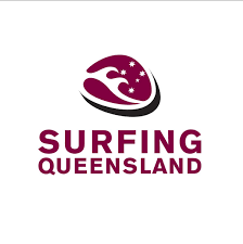 Surfing Queensland logo with a stylized wave and stars
