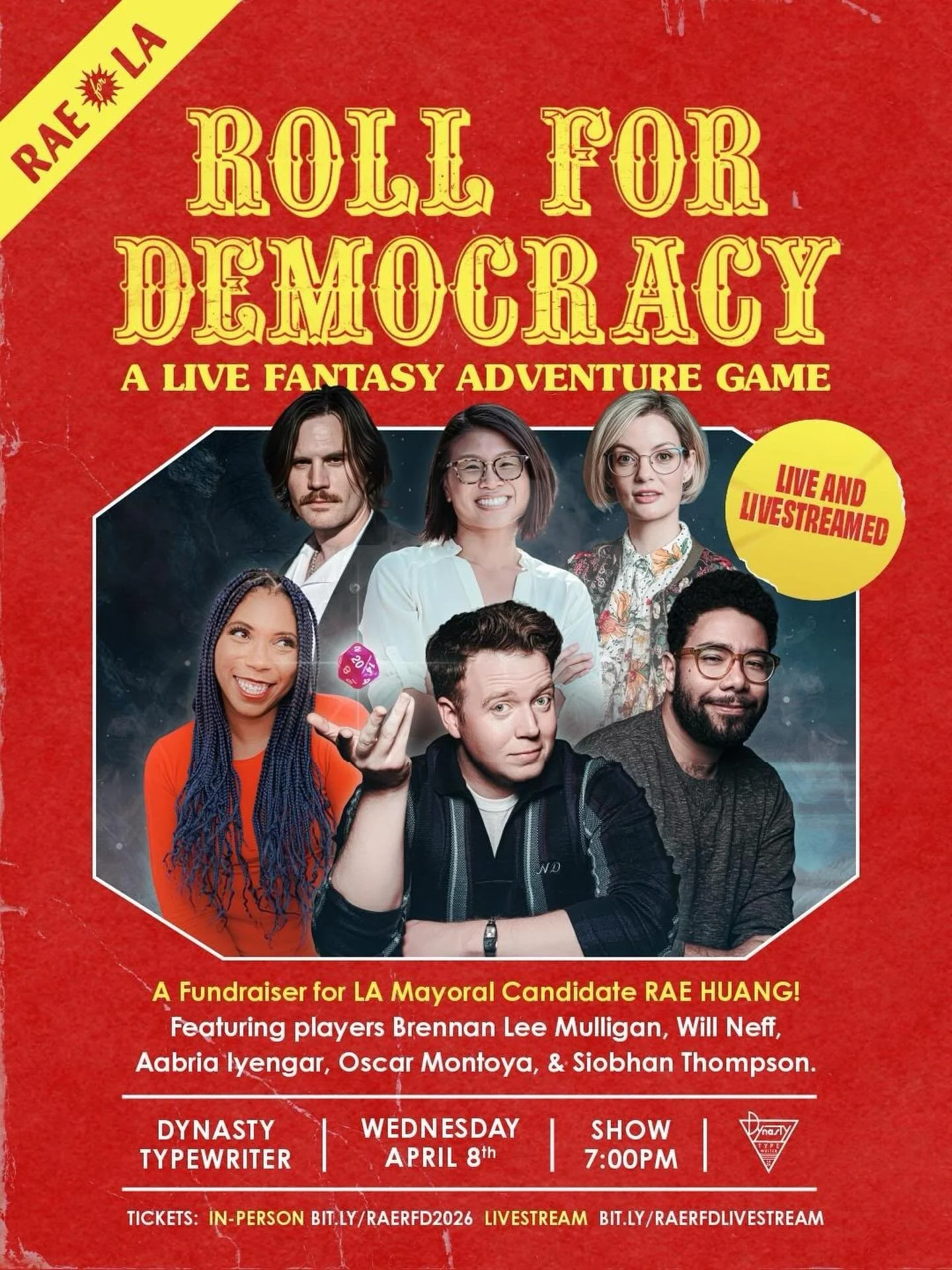 UPDATE: IN-PERSON TICKETS SOLD OUT 🔥🎲Livestream tickets still available through the link in our bio!

The beacons are lit once more! The call has been made for heroes, and some of the best in D&amp;D have answered! Join DM @brennanleemulligan at @d