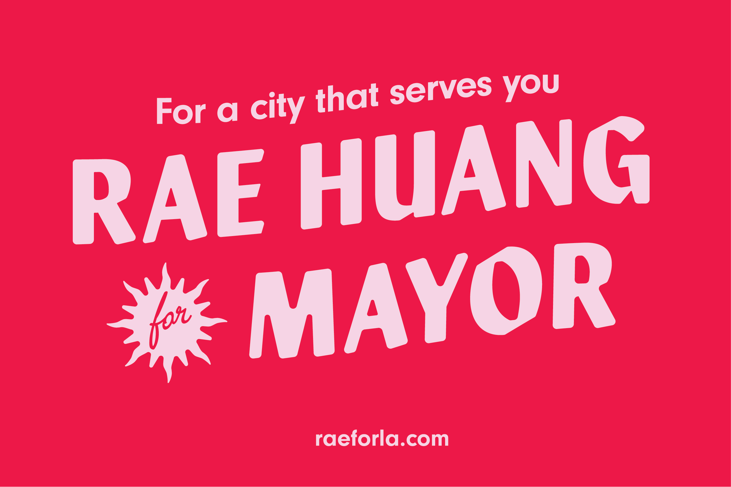 Red & Pink Yard Sign - (18x12)