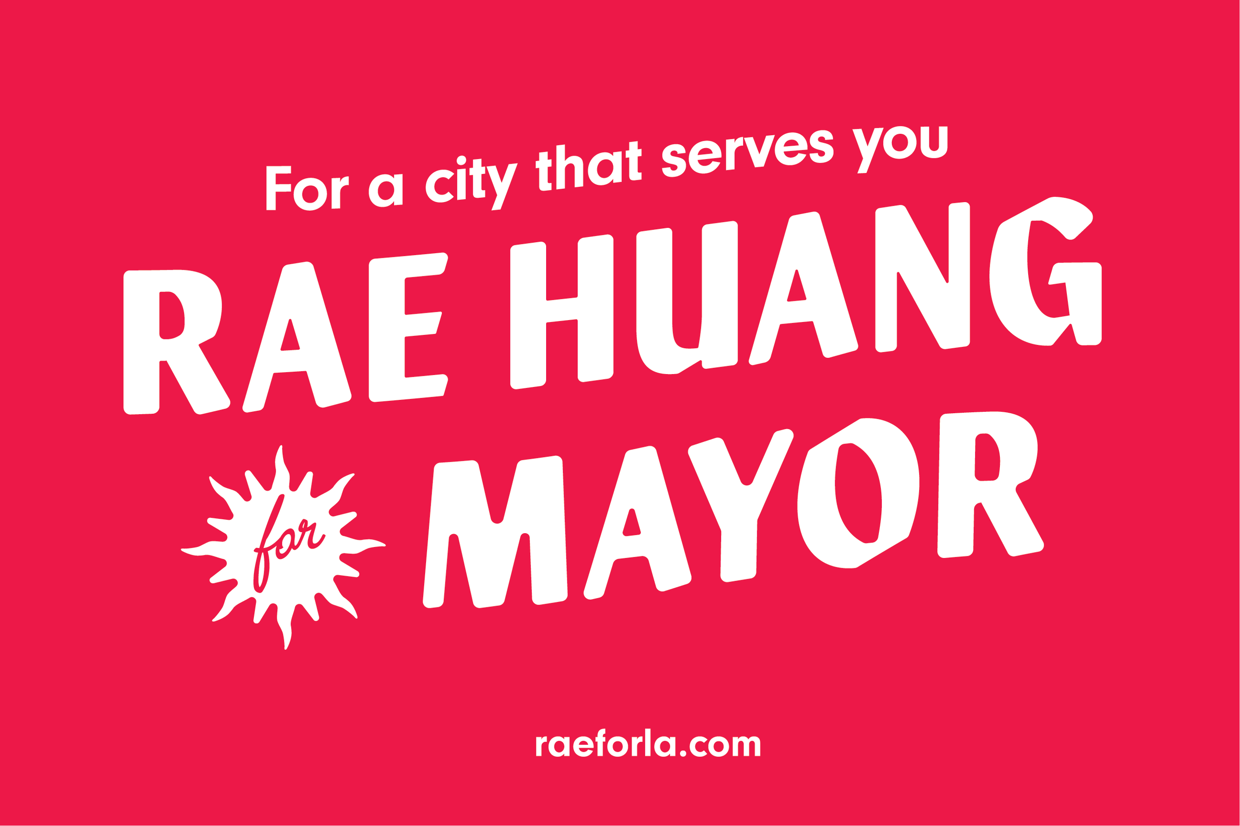 Red & White Yard Sign - (18x12)