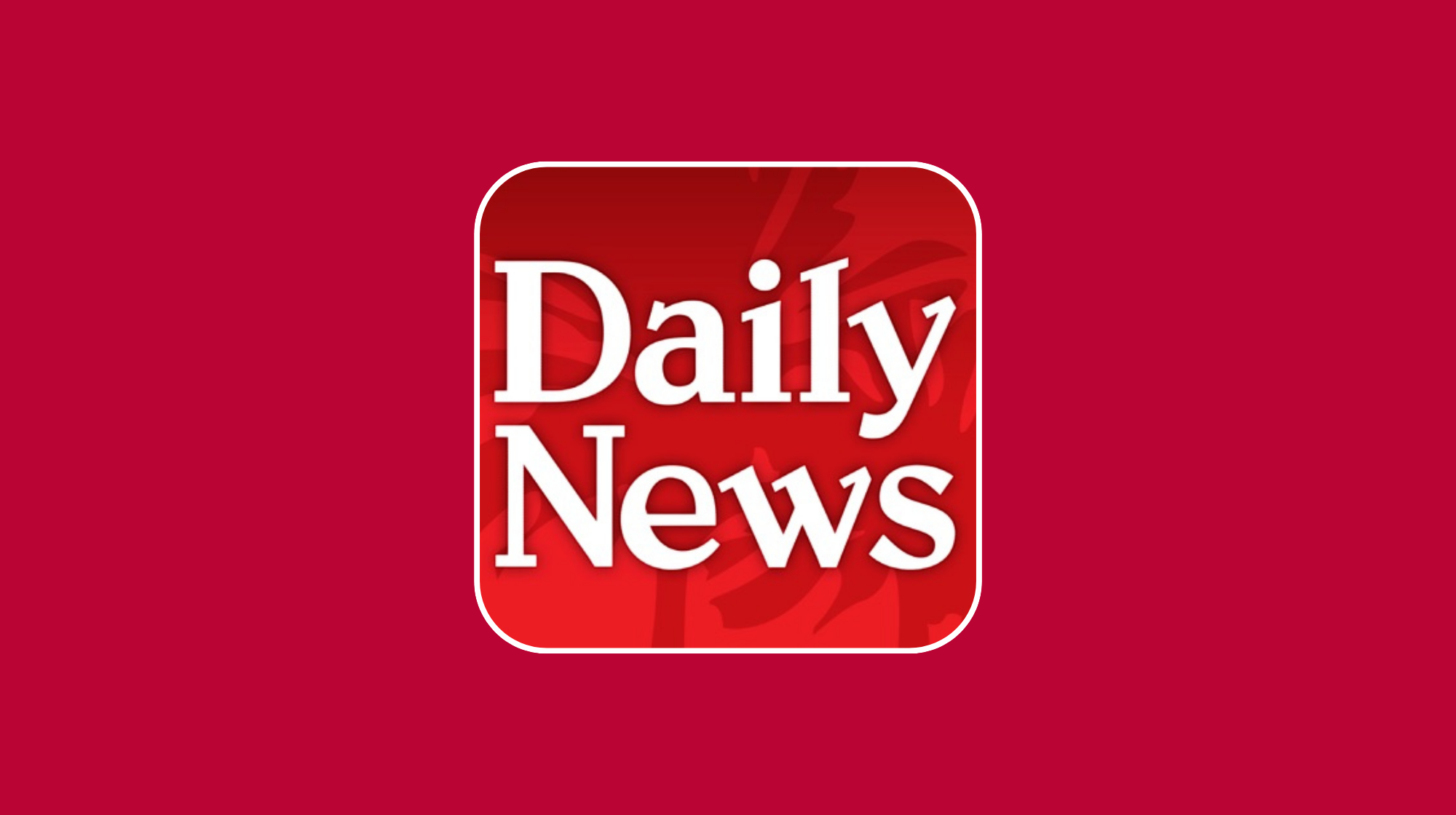 Red app icon with the text 'Daily News' in white font, featuring a subtle background pattern of palm trees.