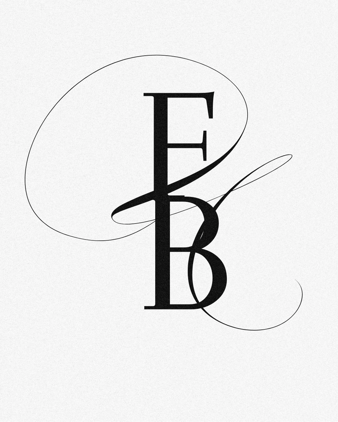 Elegant black monogram combining the letter F and B with a U in the foreground.