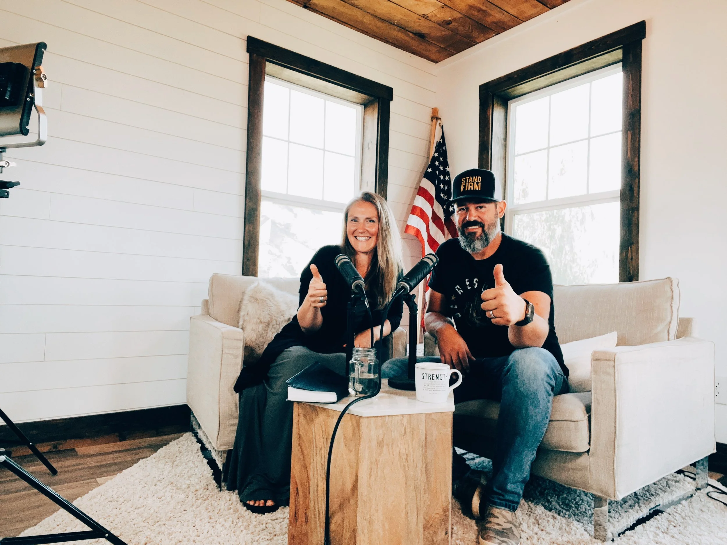 Isaac and Angie Tolpin in the Courageous Parenting studio