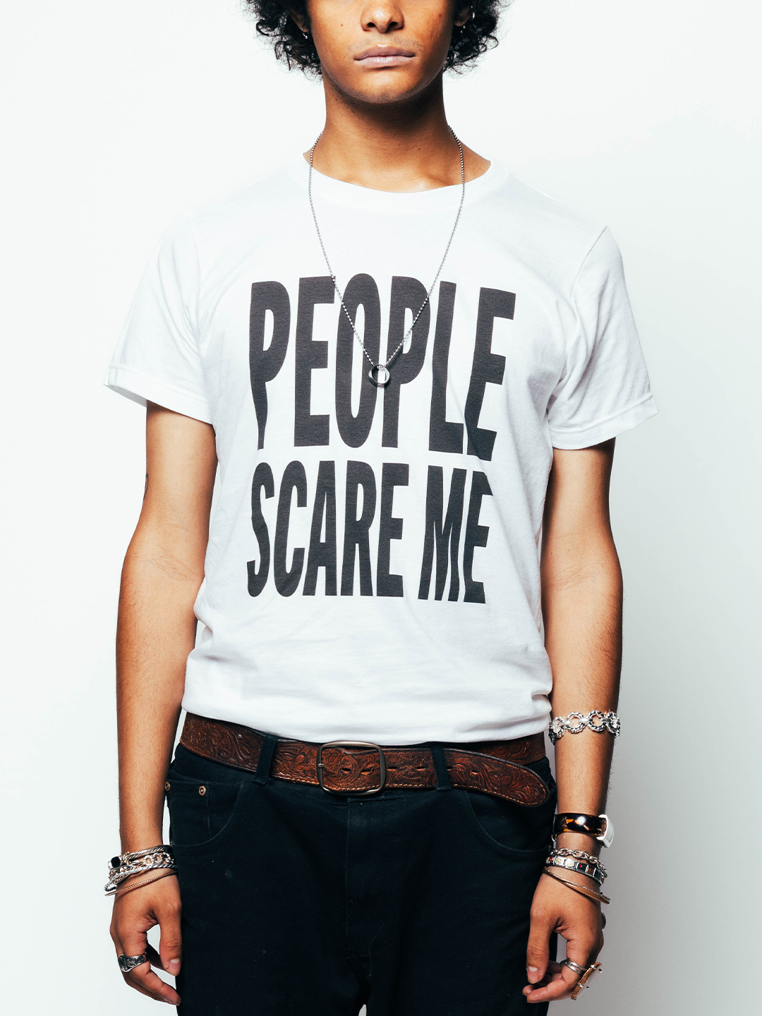 People Scare Me Boyfriend Tee