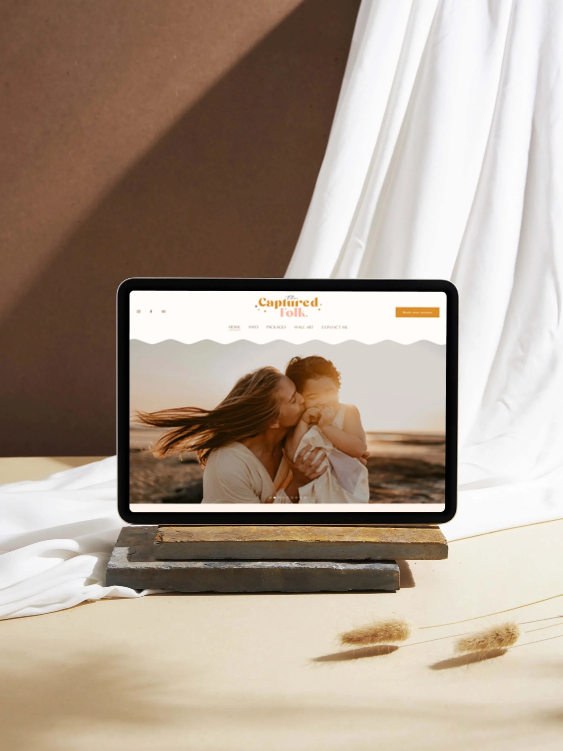 Squarespace website for family photographer by Will Travel for Disco