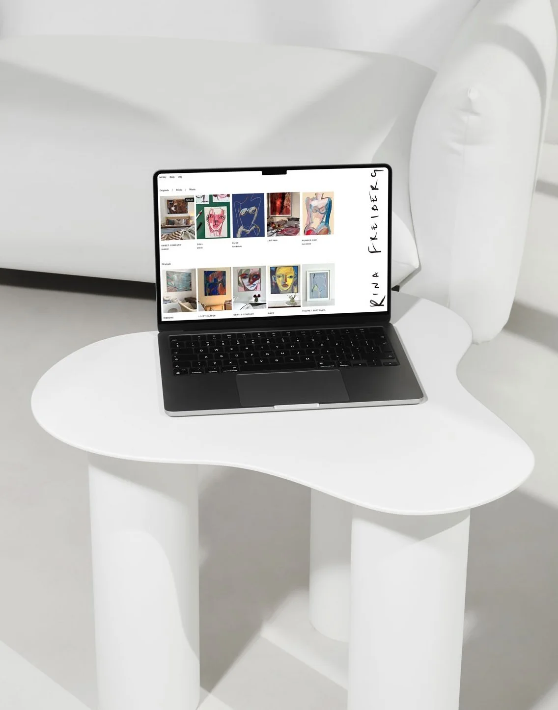 Squarespace Website Design by Will Travel for Disco for artist Rina Freiberg