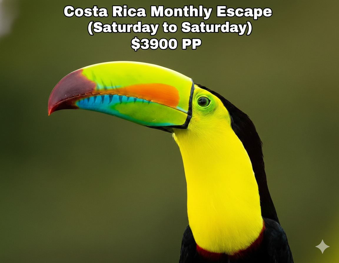 Costa Rica Monthly Escape(Saturday to Saturday)