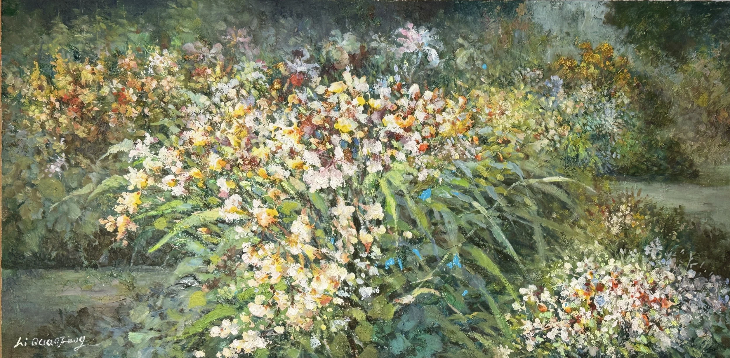 Spring dew glistens with fragrance