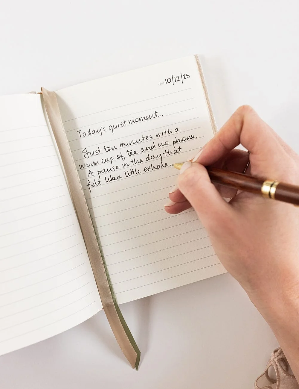 Linen Bound Pocket Journal - Sand4.webp