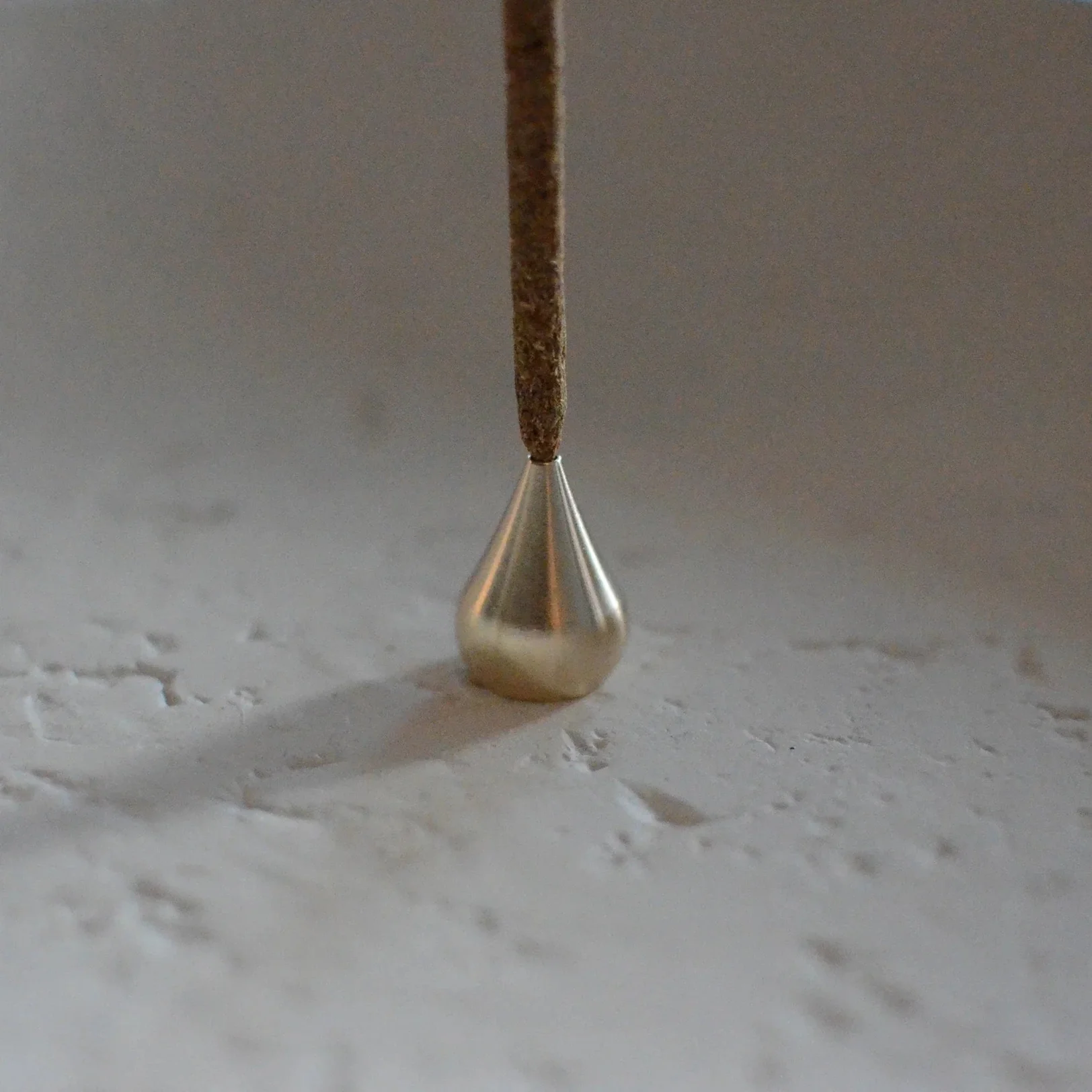 Tall Waterdrop Brass Incense Holder4.webp