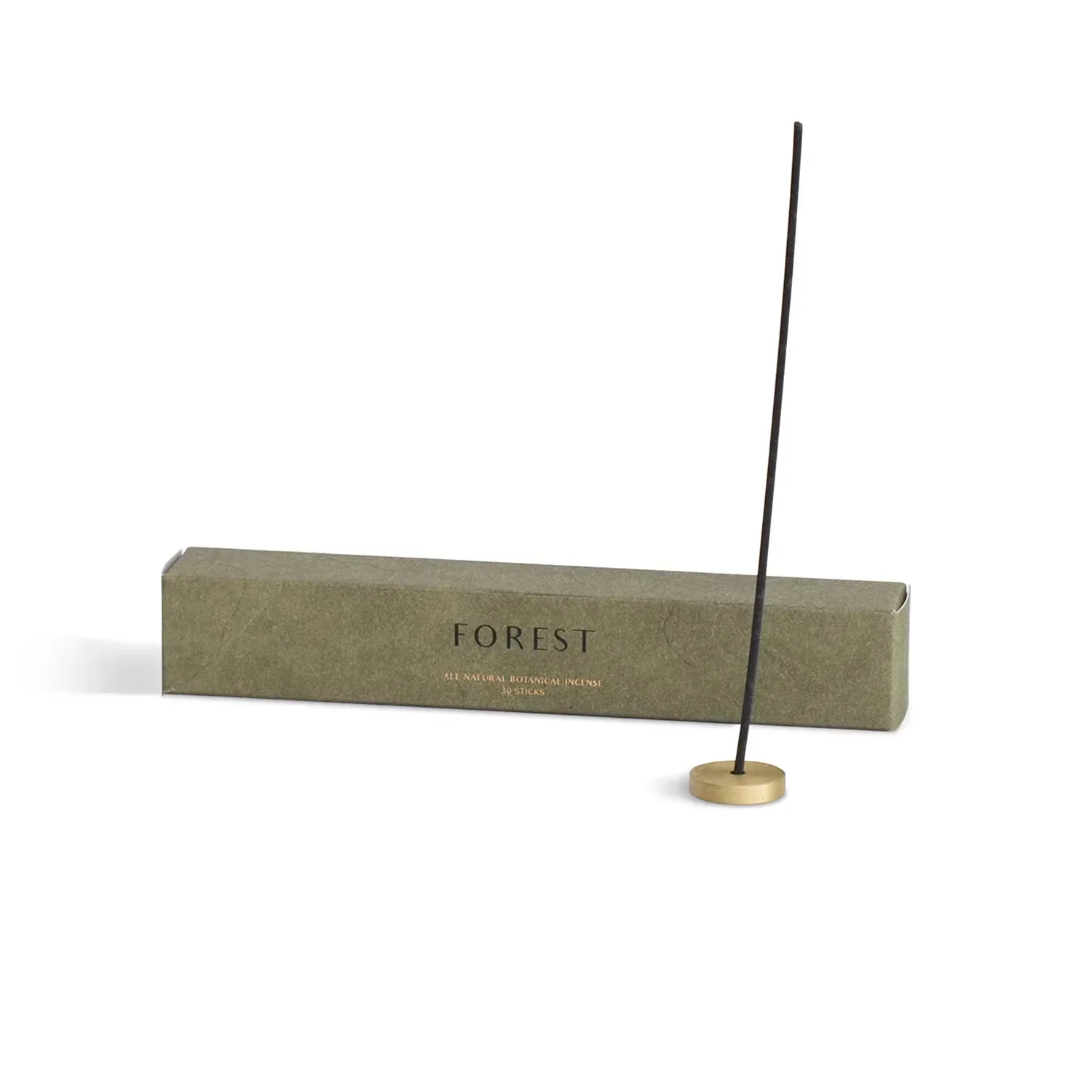 Frankincense Japanese Incense Stick Set - 30 Sticks with Brass Holder