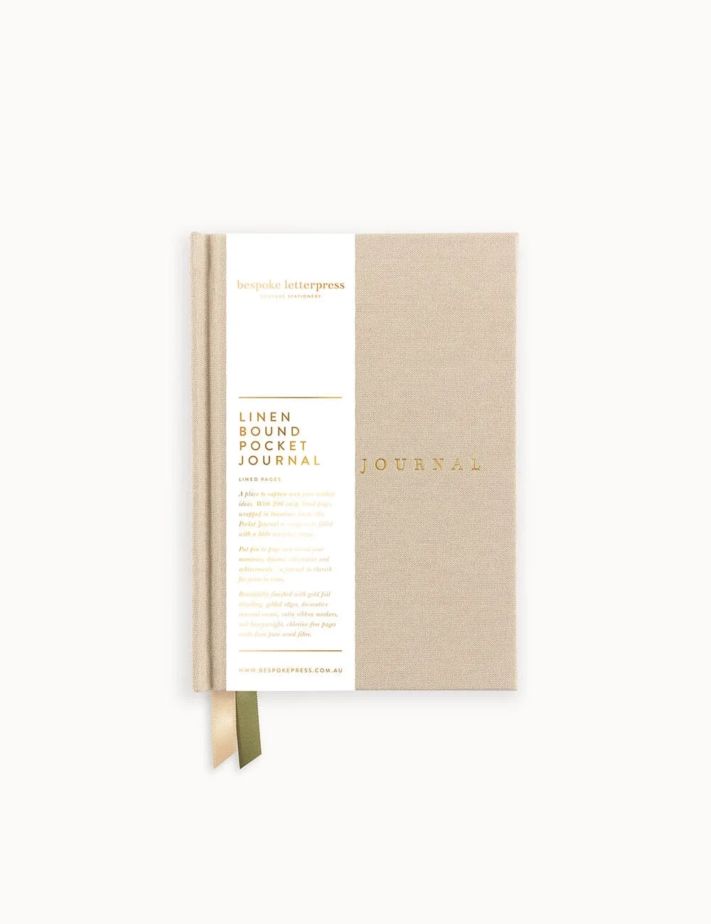 Linen Bound Pocket Journal - Sand.webp