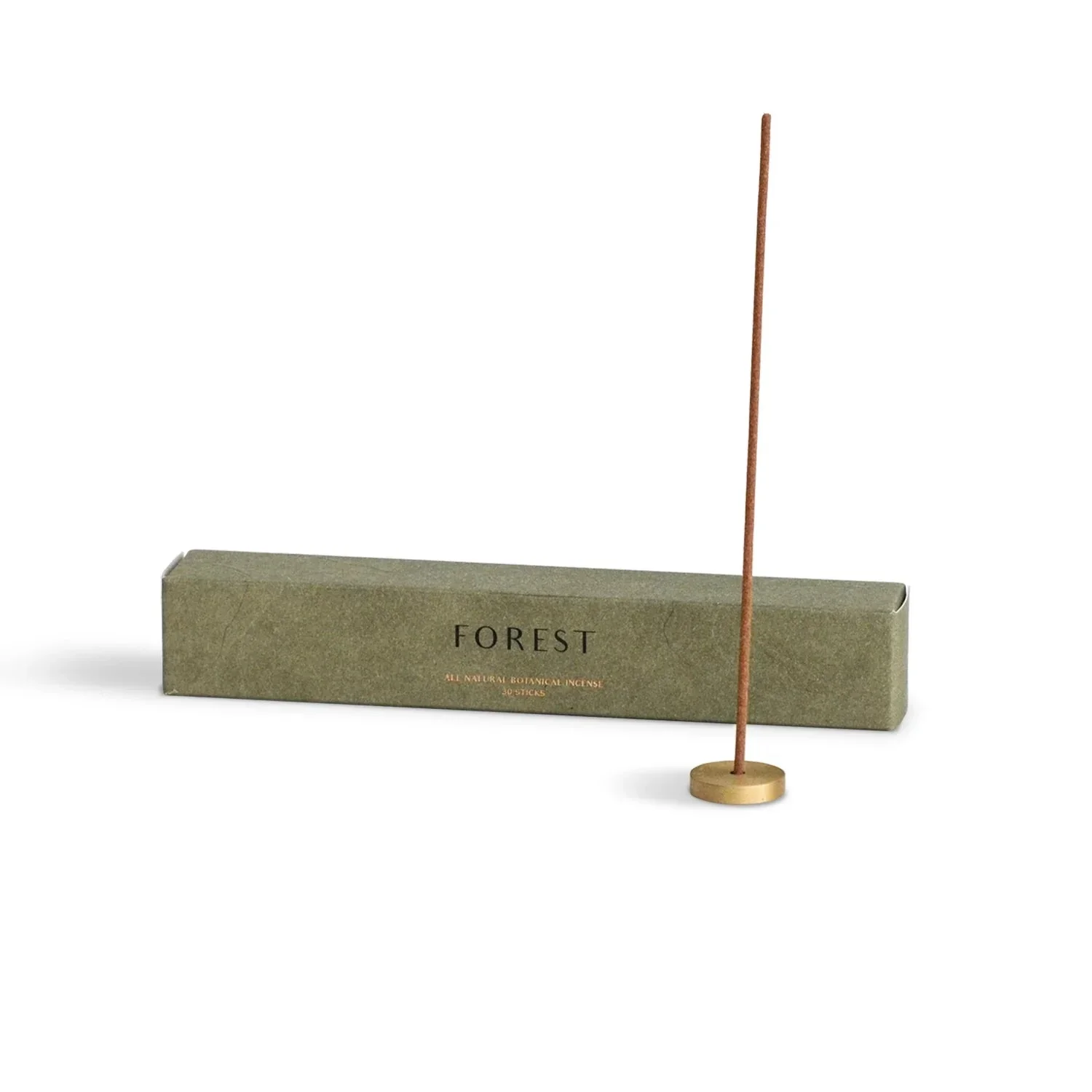 White Sage Japanese Incense Stick Set – 30 Sticks with Brass Holder