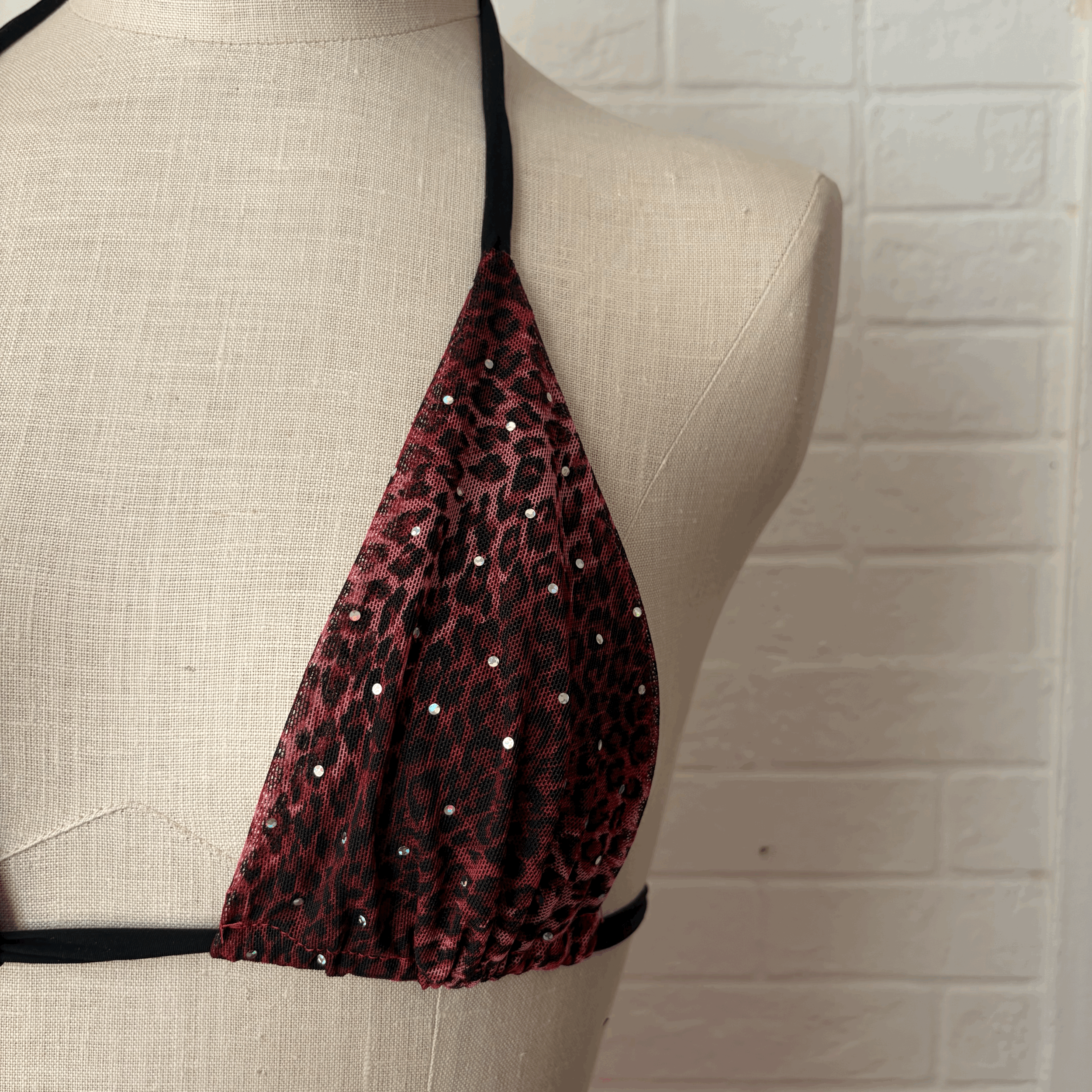 Pink Leopard Bikini Top