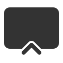 Empty black silhouette of a video game console or device