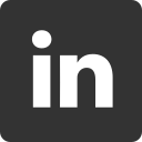 LinkedIn logo with a black background.